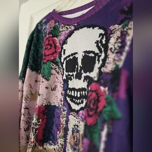 Multicolor Skull and Rose Shirt